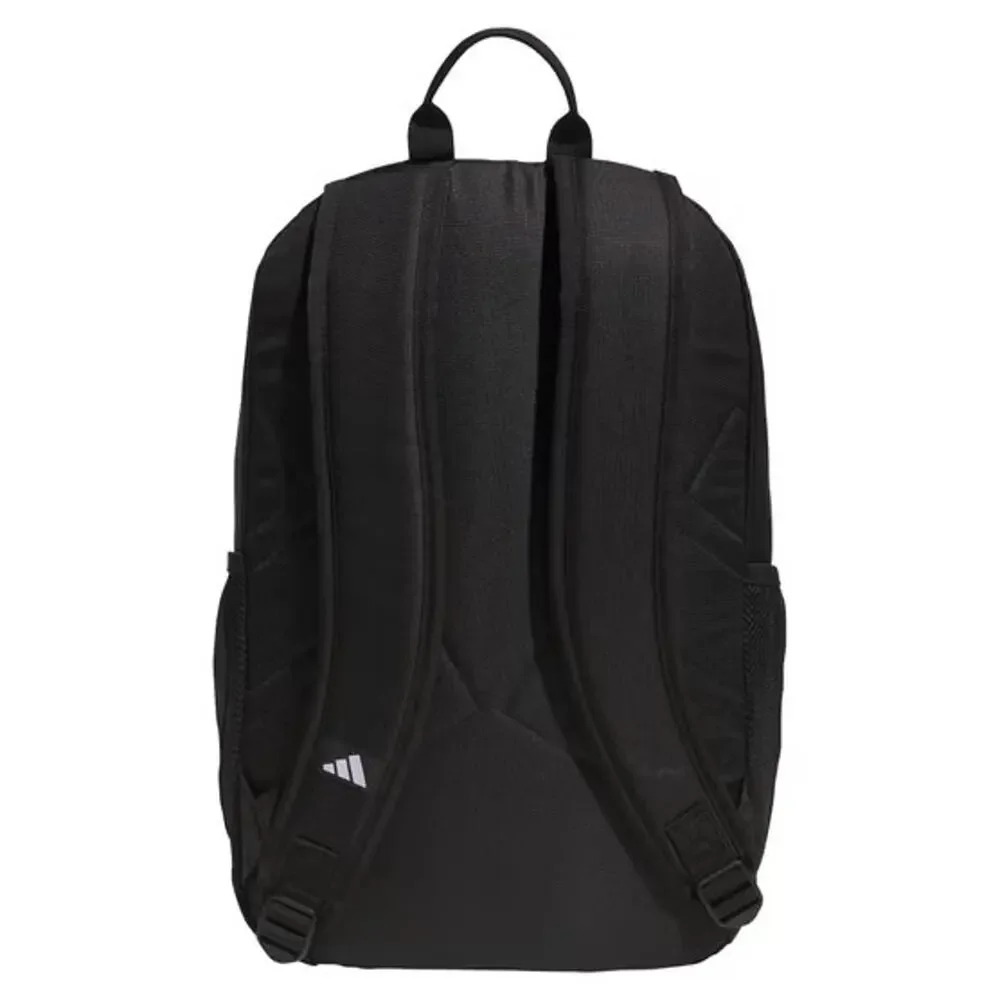 Adidas Classic Backpack Black Gold Logo Laptop School Travel Gym Bookbag NWT